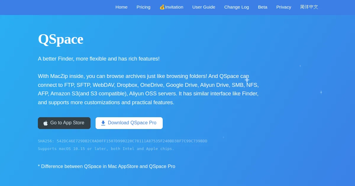 QSpace application preview
