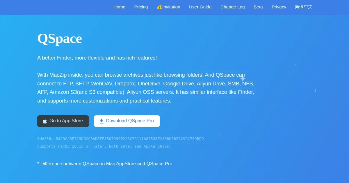QSpace application preview