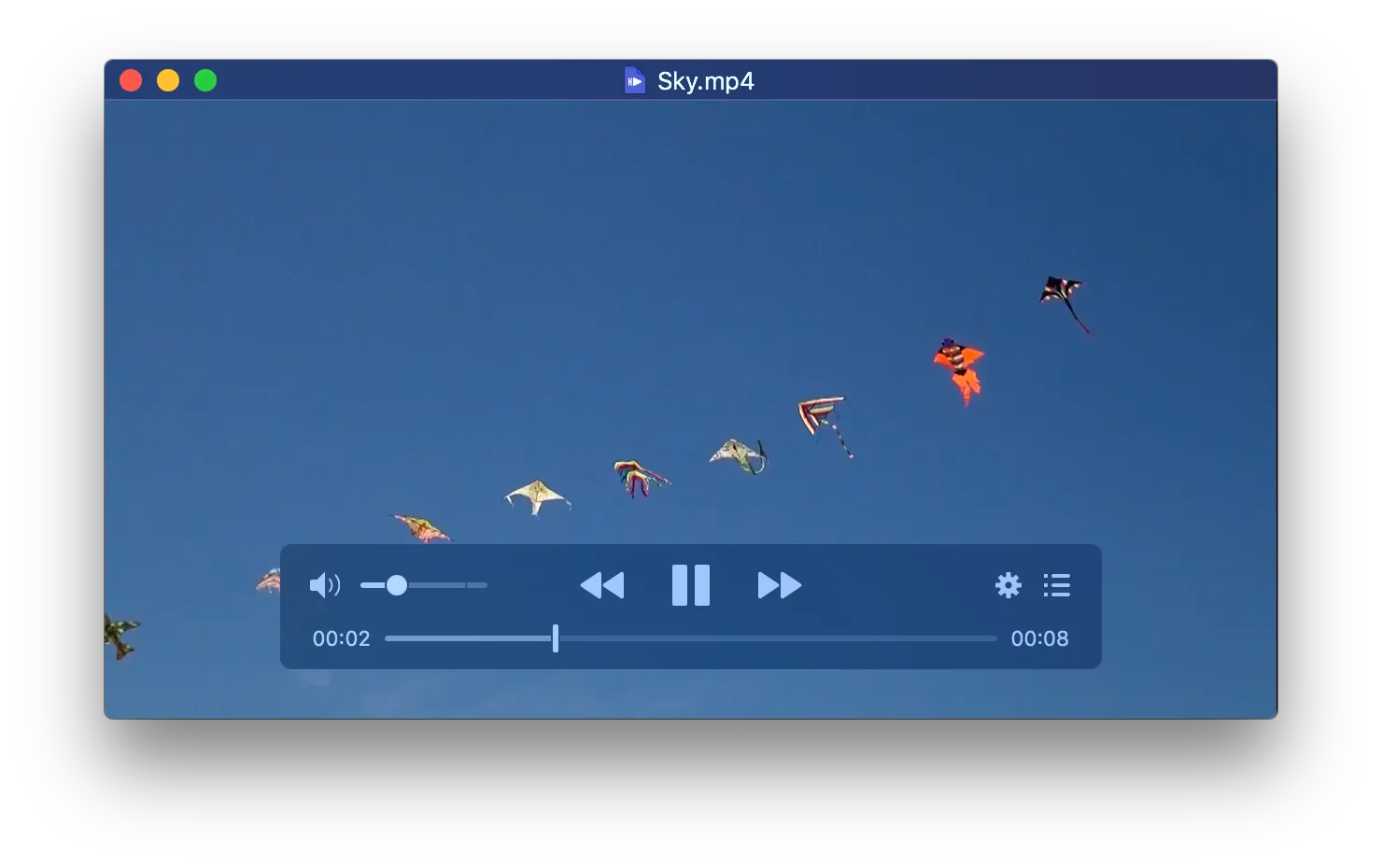 IINA media player interface on macOS