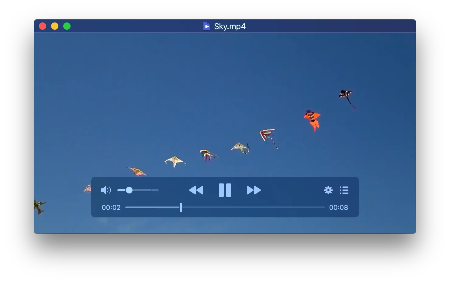 IINA media player interface on macOS