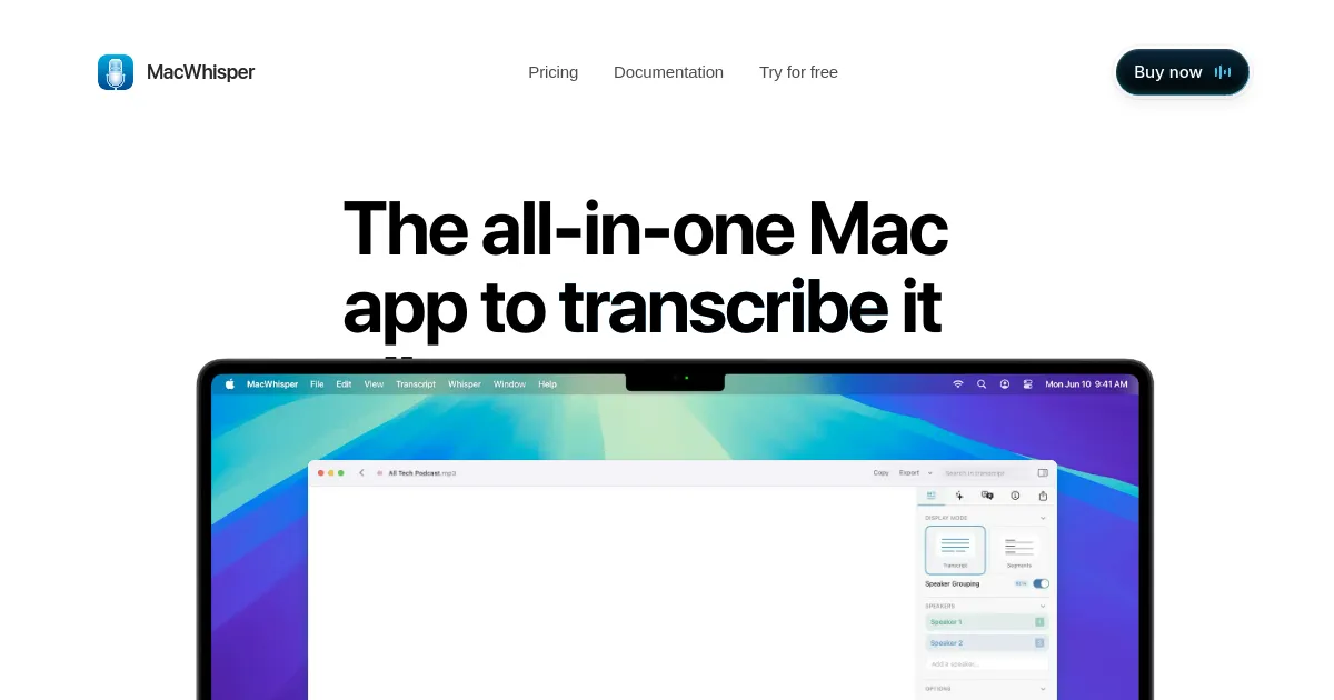 MacWhisper application preview
