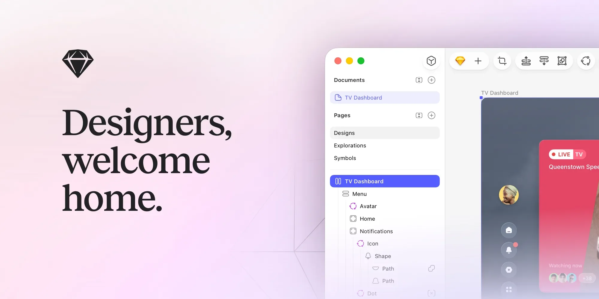 Sketch application preview