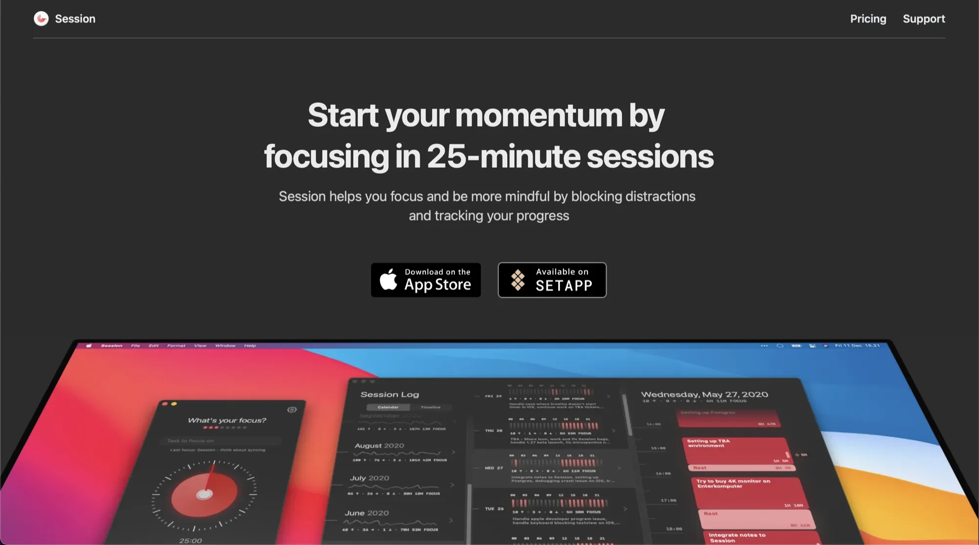 Session application preview