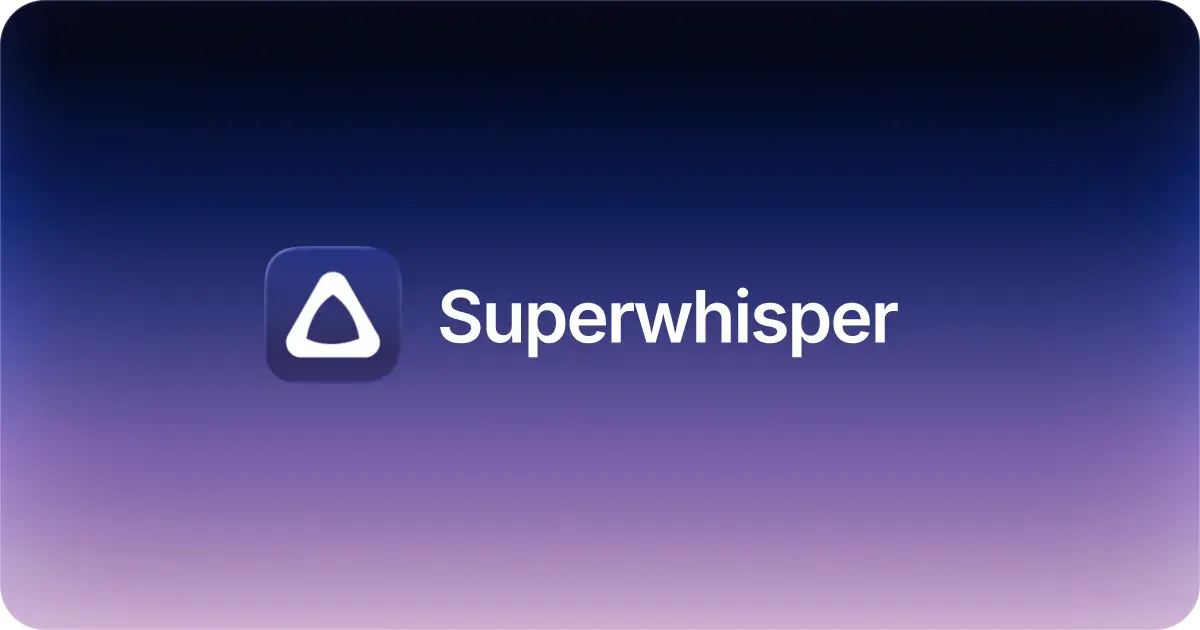 Superwhisper voice-to-text application preview