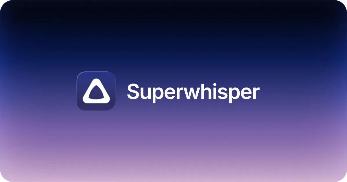 Superwhisper voice-to-text application preview