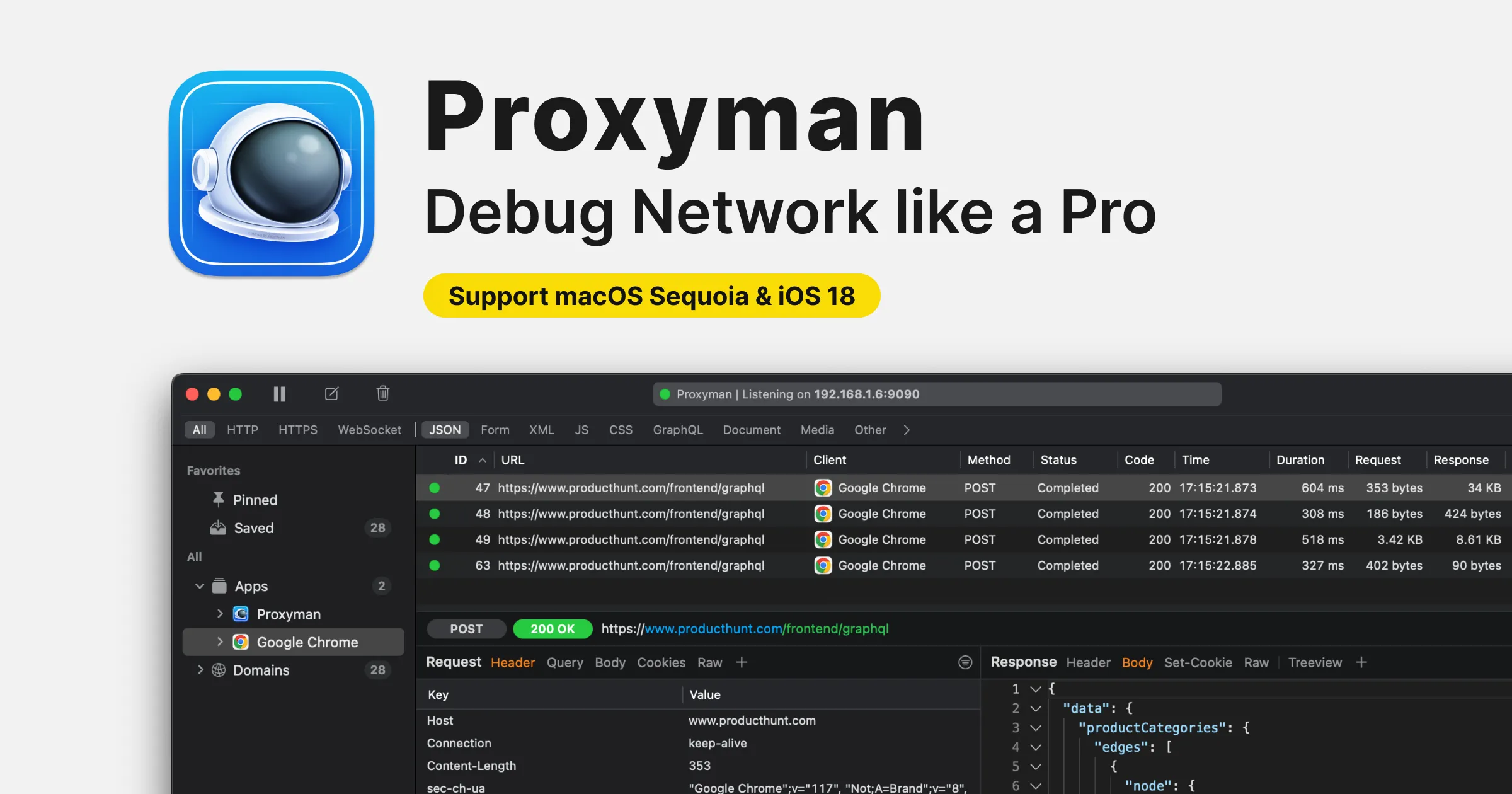Proxyman application preview