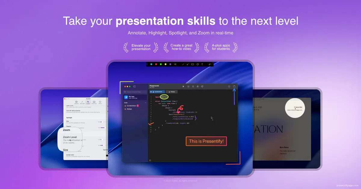 Presentify application preview