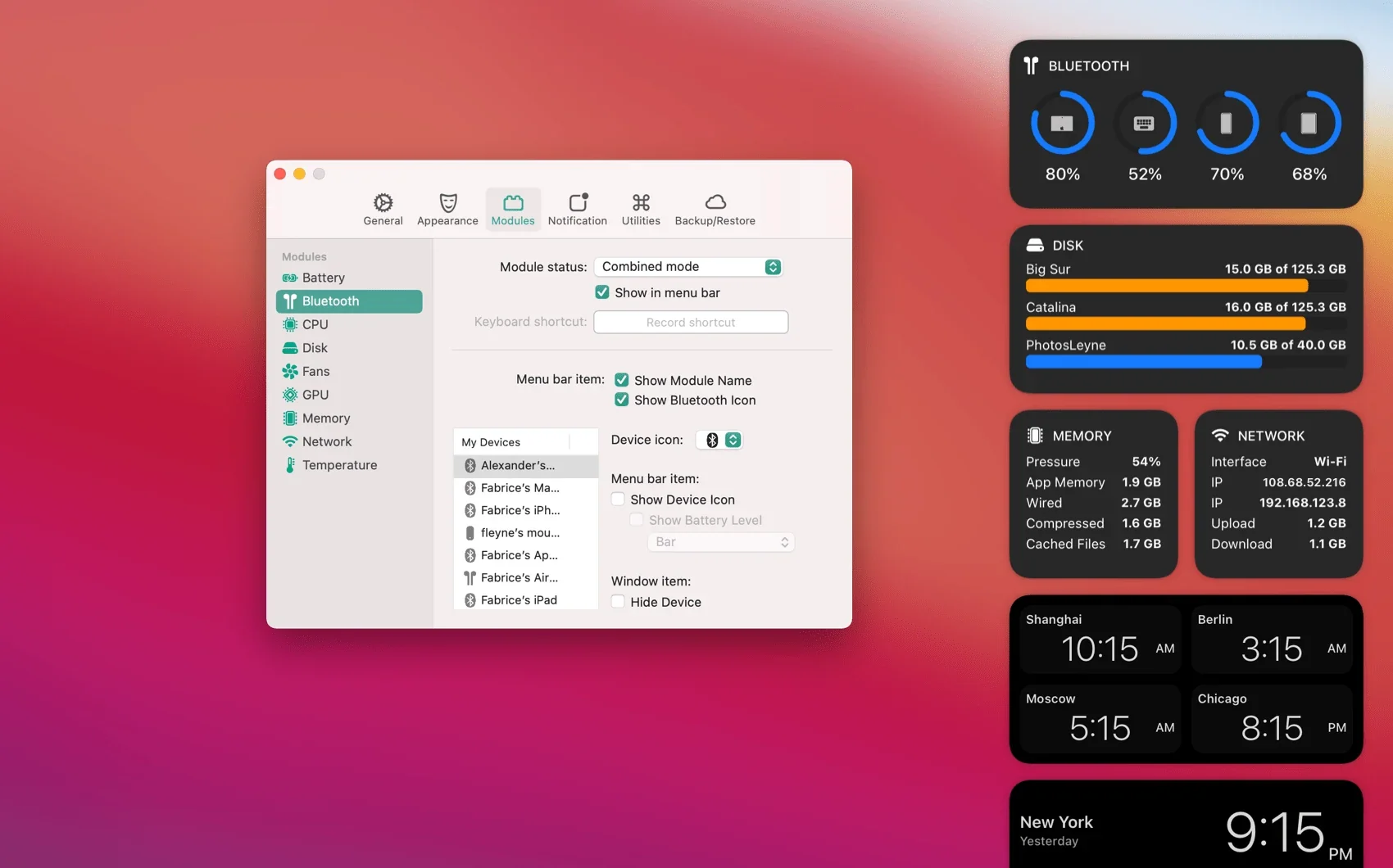 Stats application preview