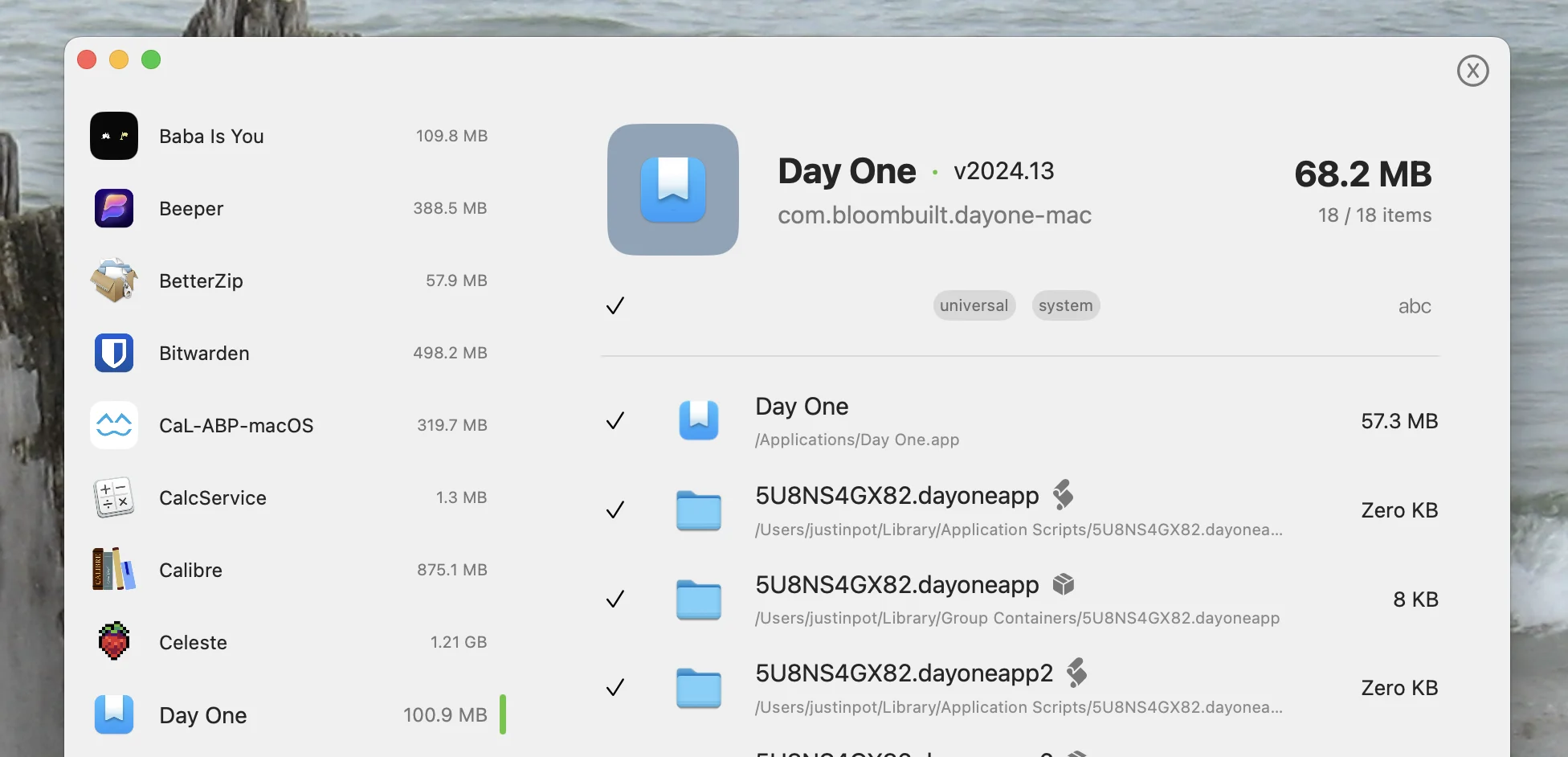 Pearcleaner application preview