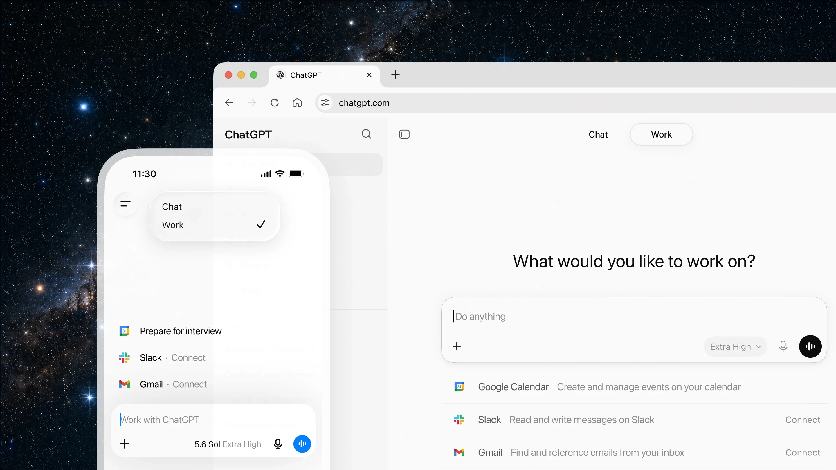 ChatGPT application preview