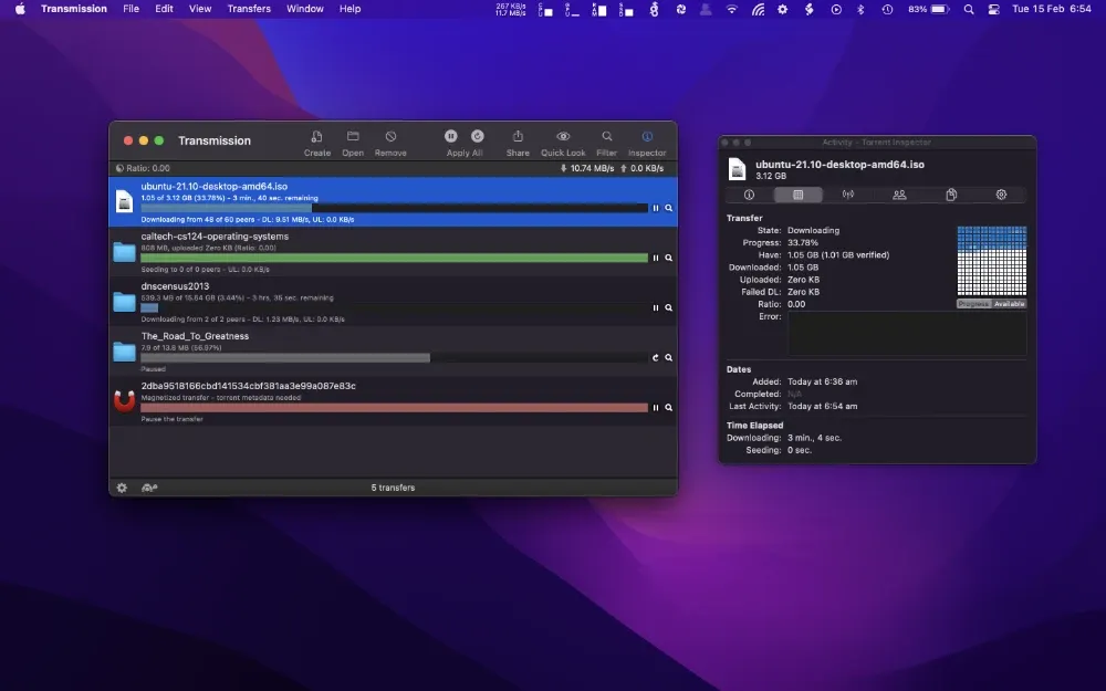 Transmission application preview