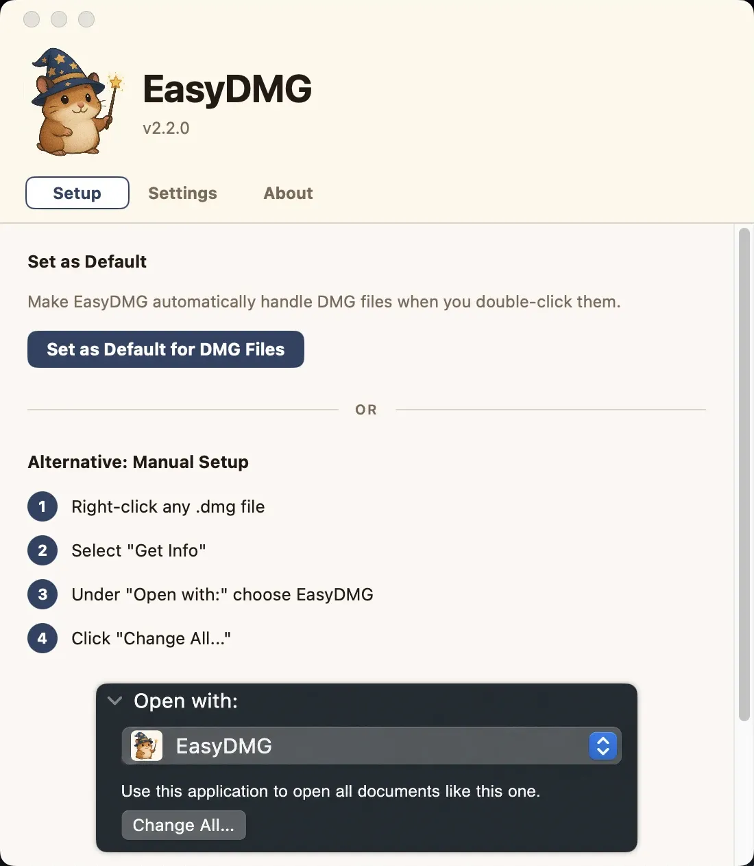 EasyDMG application preview