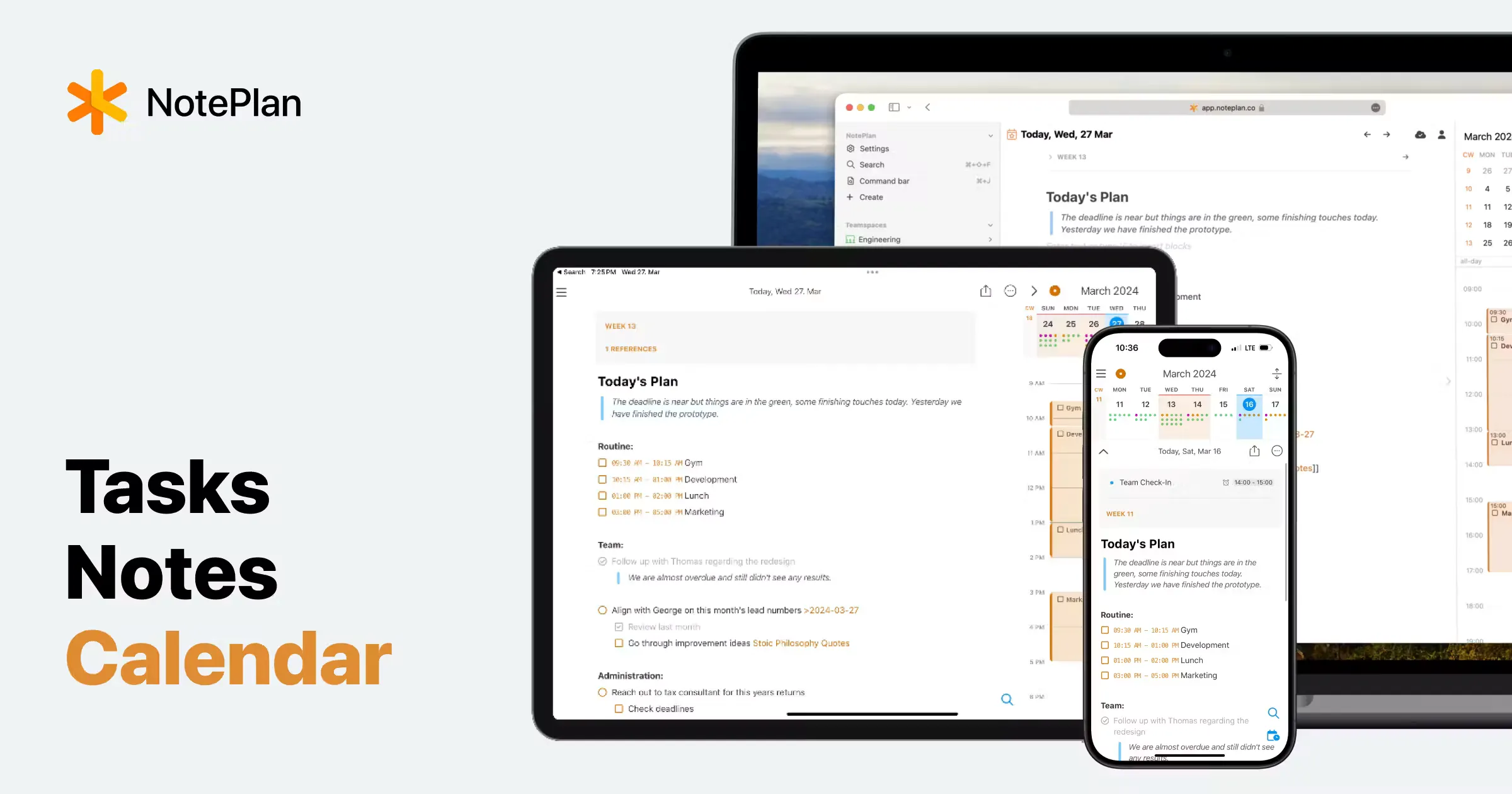 NotePlan application preview