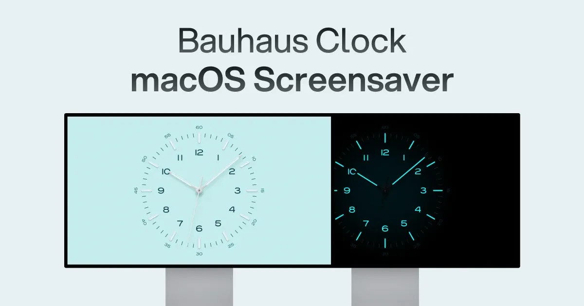 Bauhaus Clock analog screensaver preview