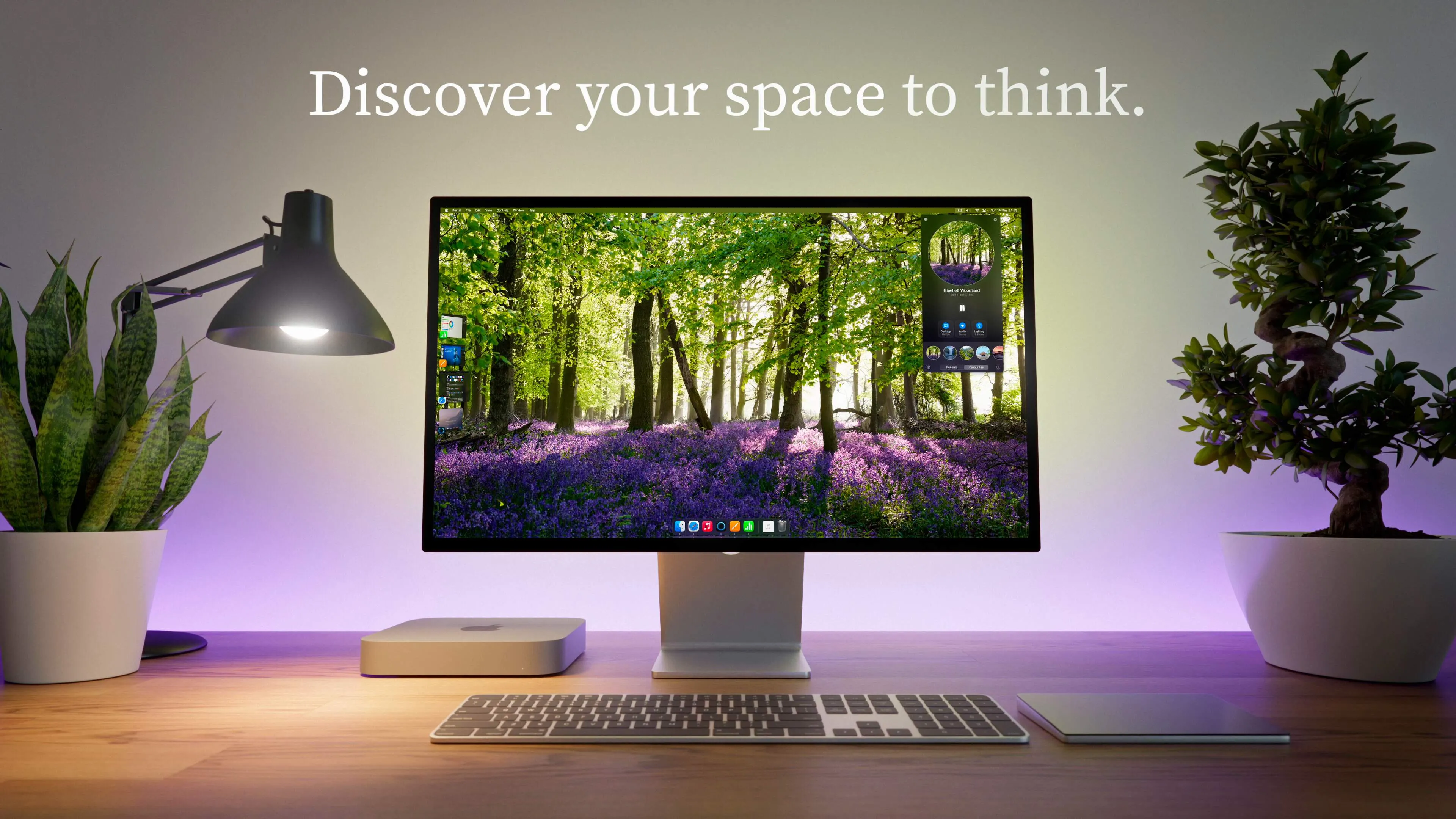Portal nature soundscape running on a Mac