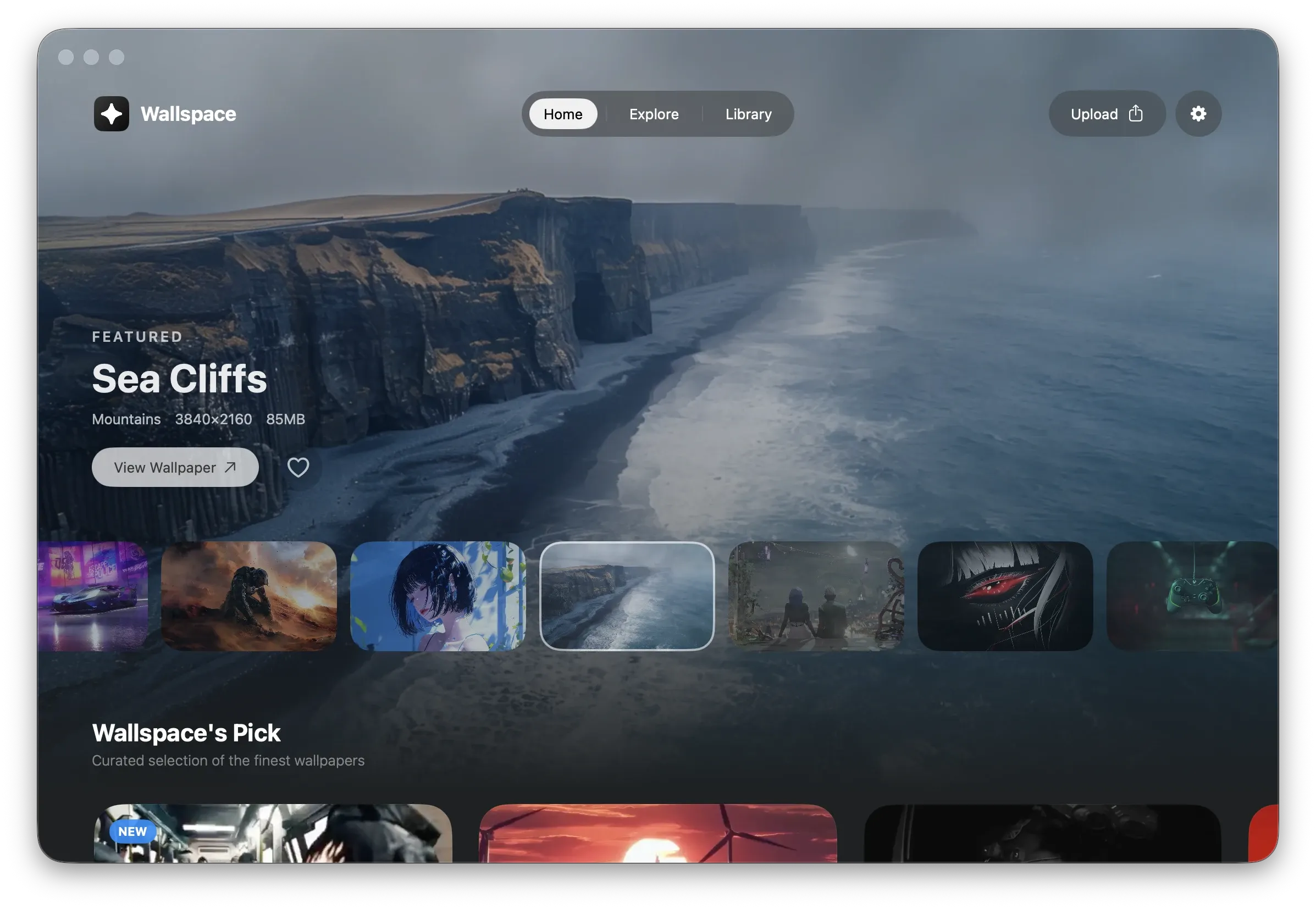 Wallspace application preview