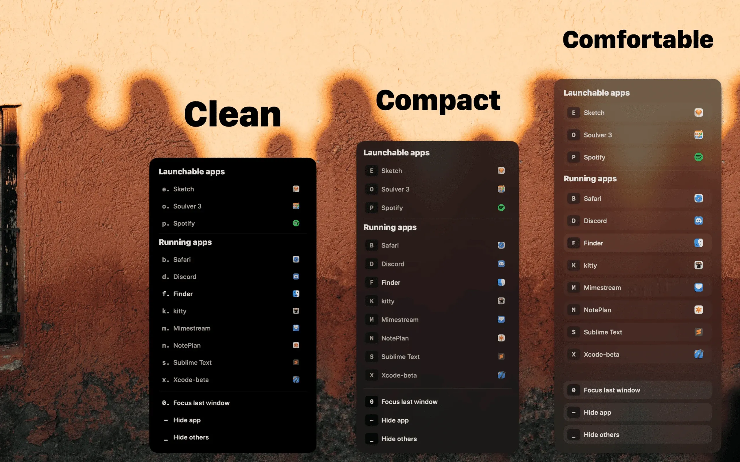 rcmd app switcher with assigned keyboard shortcuts