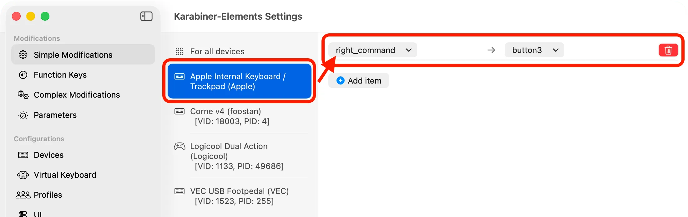 Karabiner-Elements application preview