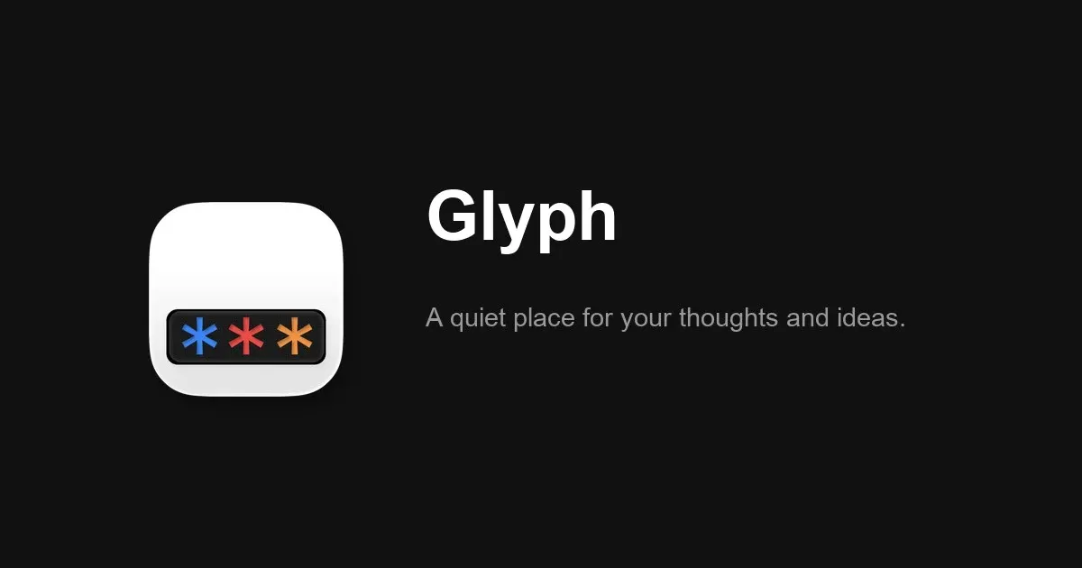Glyph Markdown notes application preview