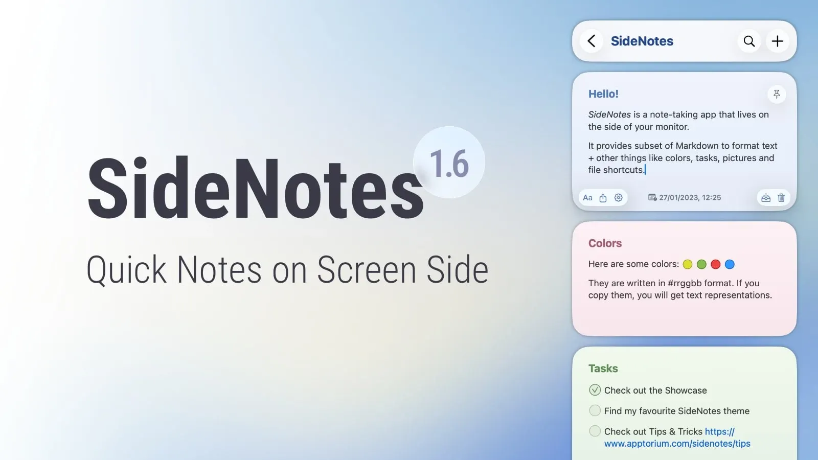 SideNotes application preview