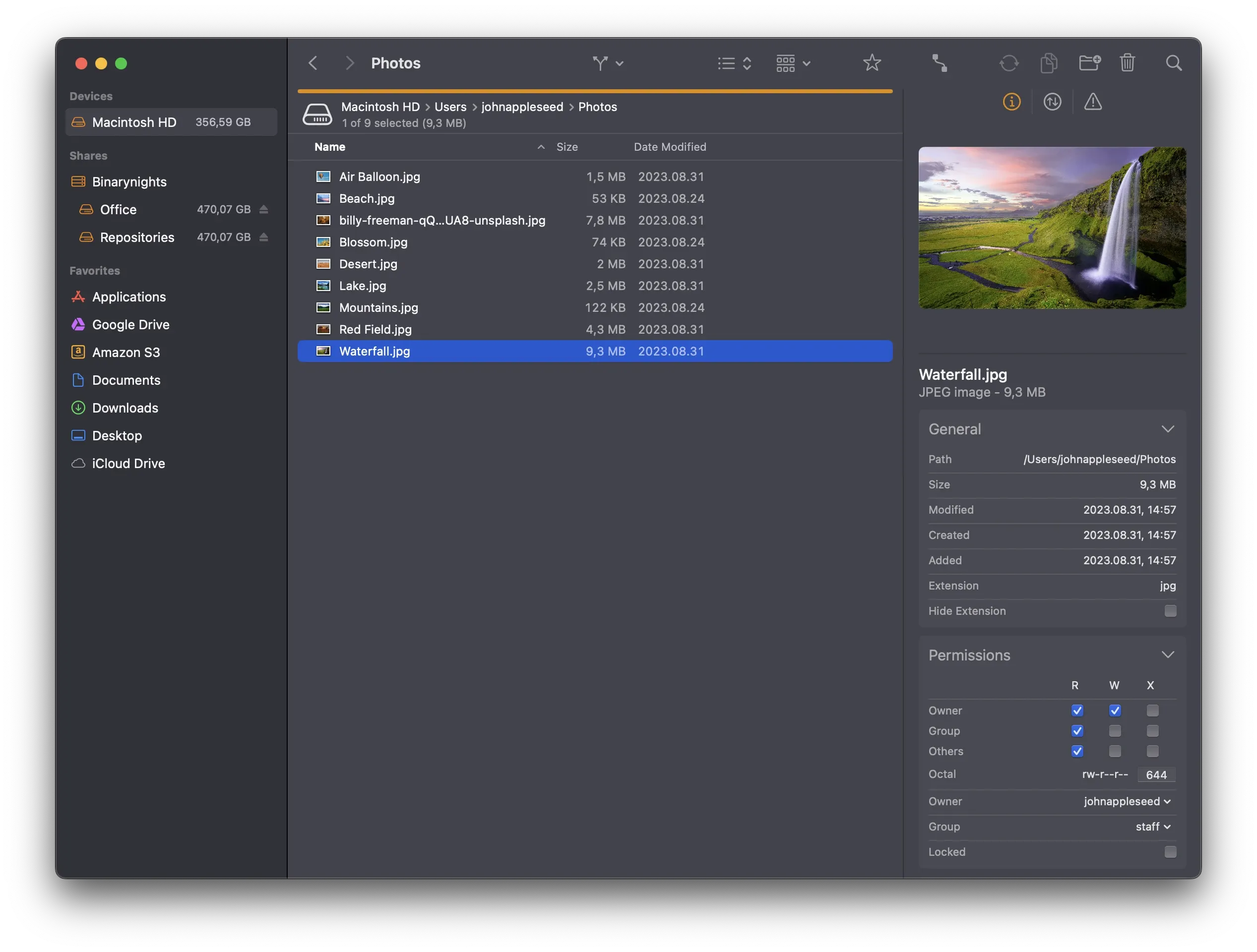ForkLift dual-pane file manager preview
