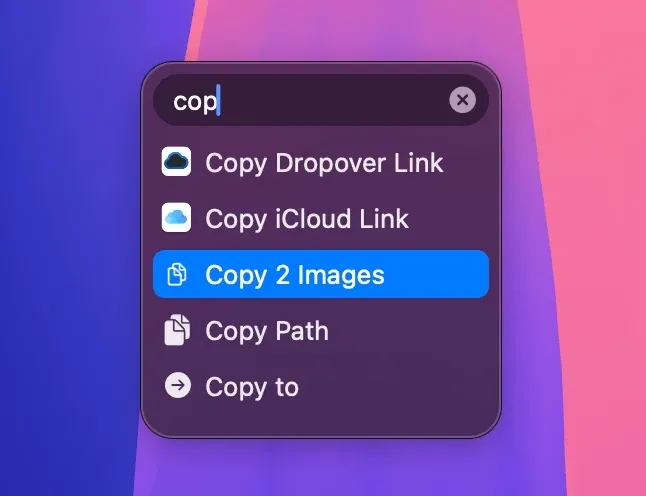 Dropover floating shelf and power-user controls